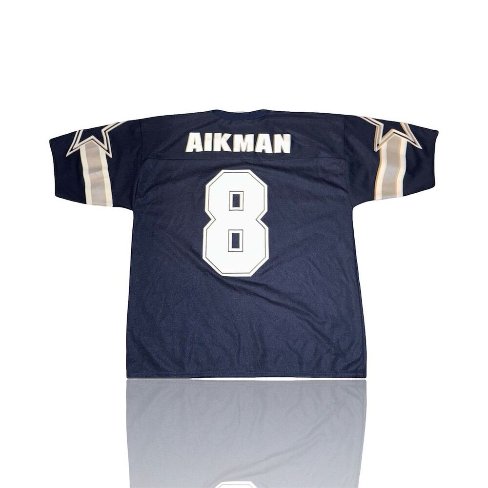 Dallas Cowboys Troy Aikman Men's Blue Football Jersey Vintage LOGO 7 Large